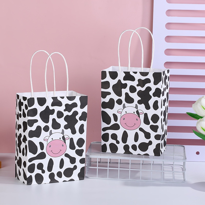 

HOCANPARTY PAPER BAG GODDIE BAG TAS KADO HADIAH SOUVENIR PESTA ULANG TAHUN KARAKTER ANIMAL COW SAPI