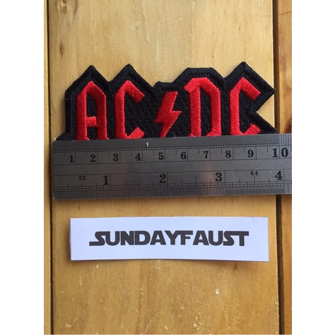 Bordir Bordir Patch/Emblem bordir jahit Logo ACDC Redbisa pesan satuan