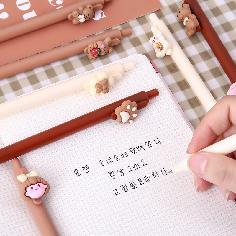 

4A. Pulpen Karakter Beruang Pena Sekolah Lucu Pen Korea