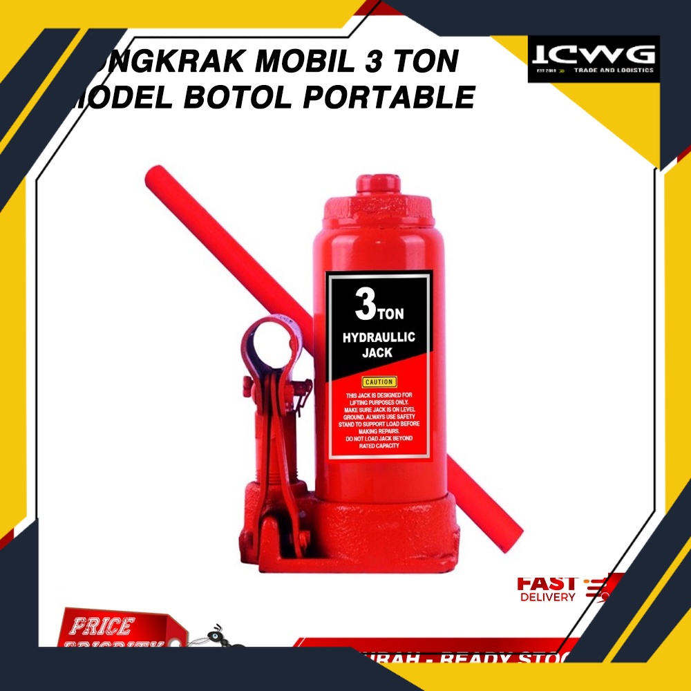 Terlaris Dongkrak Mobil 3 Ton Hidrolik Jack / Dongkrak Botol 3 Ton Portable Universal