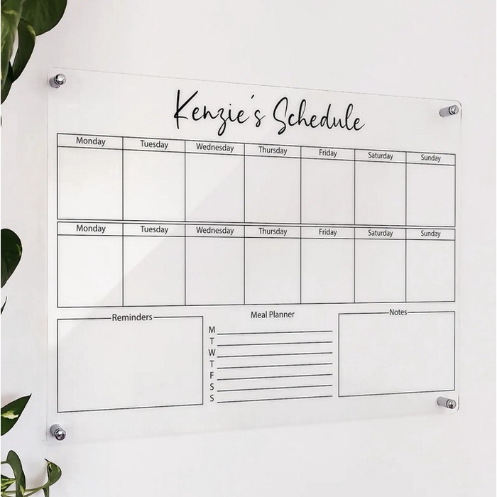 

MURAH- Daily Planner Akrilik ern | Wall Planner Acrylic Dinding - 21x30- 1.2.23