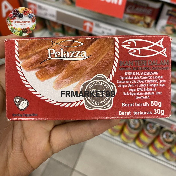 

Pelazza Anchovy Fillet Ikan Teri Dalam Minyak Biji Bunga Matahari