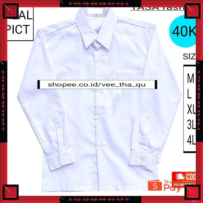 12.12 SERAGAM SALE / KEMEJA PUTIH/KEMEJA KERJA/KEMEJA HEM/HEM PRIA/HEM WANITA/BAJU KERJA/BAJU SERAGA