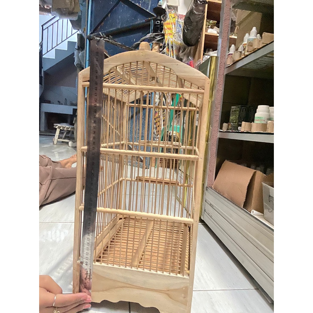 READY KANDANG KOTAK REPLIKA BNR KAYU MENTAH SANGKAR BURUNG BAHAN KAYU JATI NO 4 UNTUK BURUNG KECIL