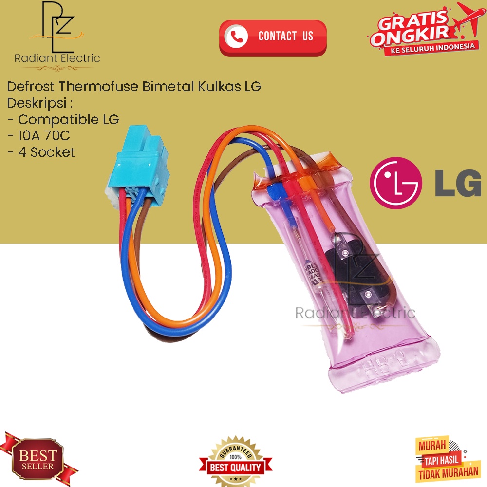 Defrost Thermofuse Bimetal Kulkas Merk LG