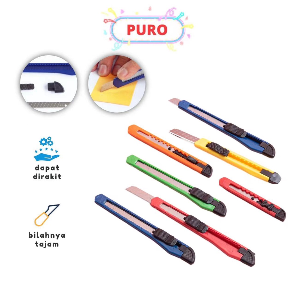 

Pisau Cutter Kecil / Cutter / Kater / Pemotong Kertas Plastik