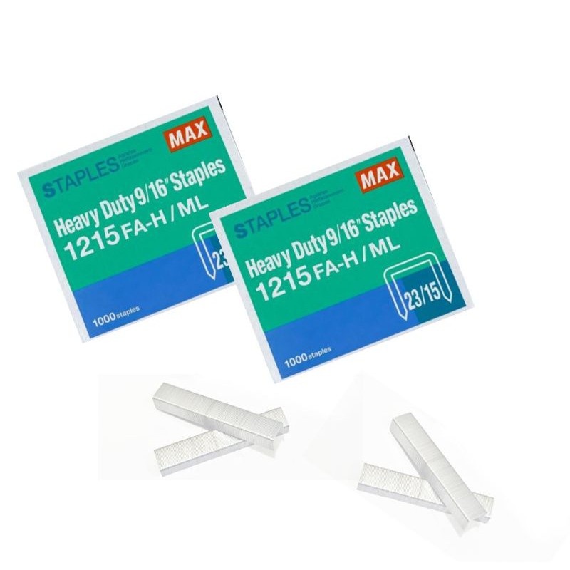 

ISI STAPLES MAX 1215 23/13 BESAR HEAVY DUTY STAPLES JILID 9/16
