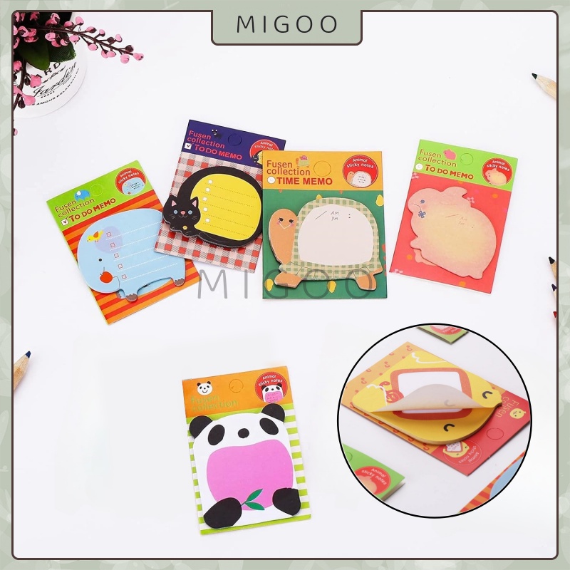 

MiGoo Sticky Notes Tempelan Kertas Catatan Memo Note Karakter Animal Lucu Unik Catatan Tempel Hewan Kartun Memo Animal Memo Note