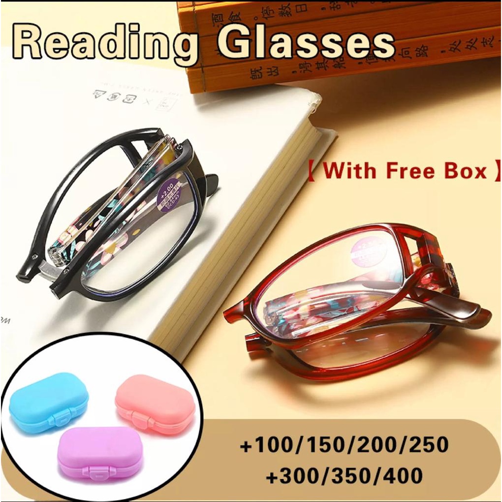 Kacamata Baca Pria Wanita model lipat - Kacamata plus baca dan jalan - kacamata plus 1.00 S&D 3.50