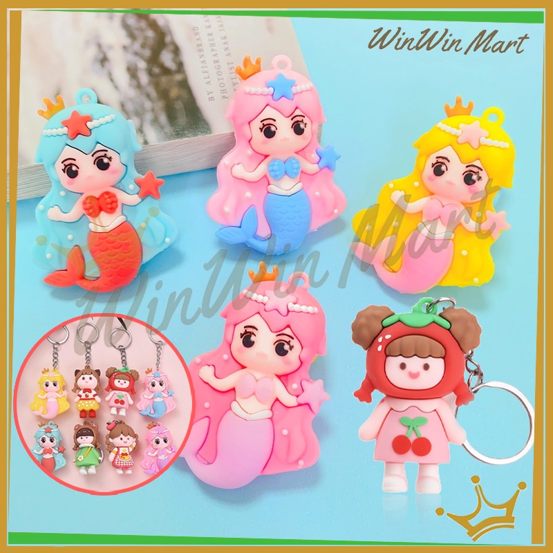 Gantungan Kunci Karakter Cute Girl/Gadis Kecil Yang Lucu Boneka Boneka Gantungan Kunci