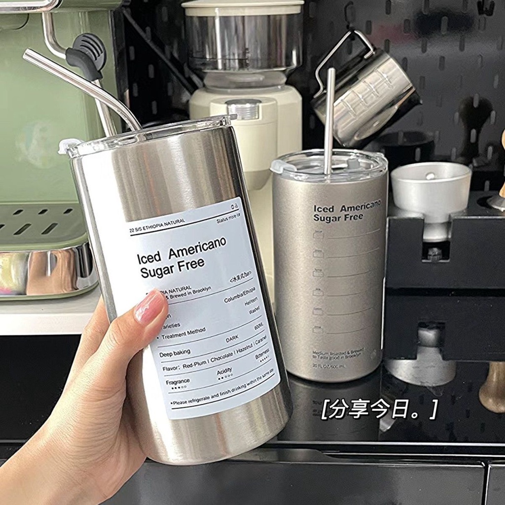 

Ukf5Pc6F4H (Kuliner.Kita) Cangkir Tumbler Kopi Stainless Steel Aesthetic Mug Vacuum Flask 600Ml