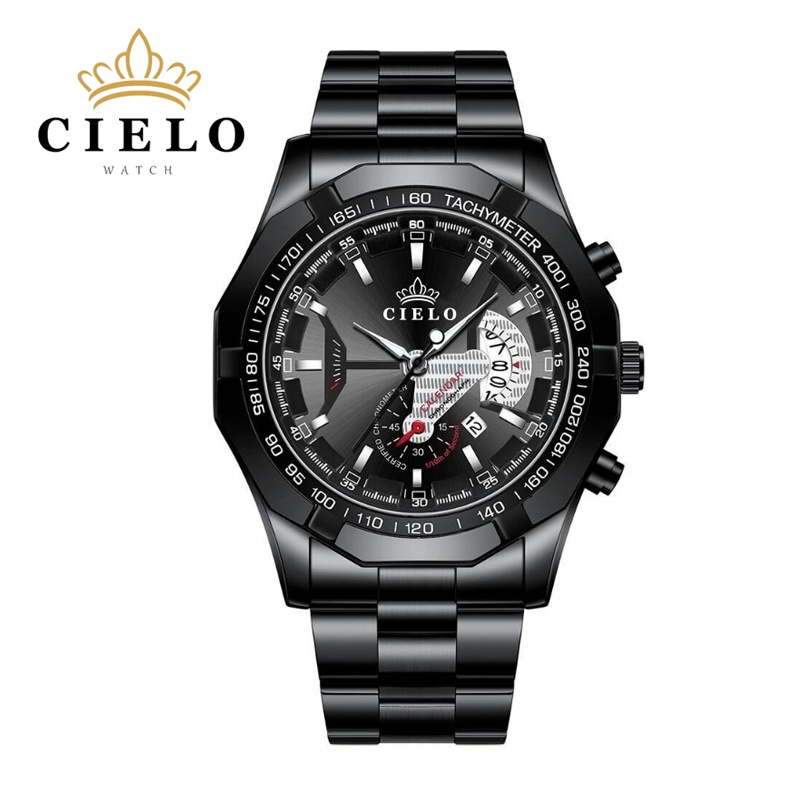 CIELO 【TERMURAH】S001 Jam Tangan Pria Anti Air Original Luxury Stainless Steel  Penjualan Terbaik Sei