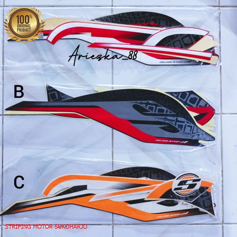 (ORI) Striping Scoopy 2019 Sporty   bodi  scopy 2019 sporty kualitas original