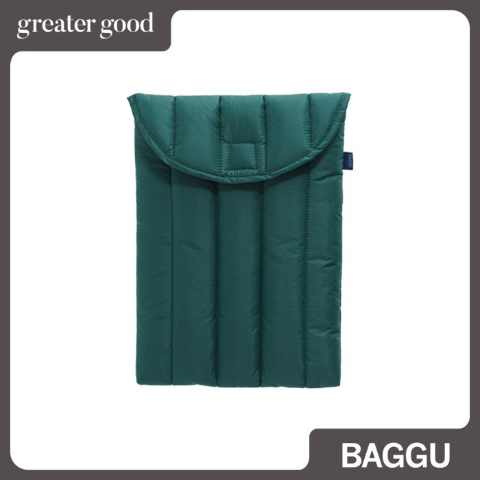 Baggu - Puffy Tablet/Laptop Sleeve in Malachite - Laptop 13"