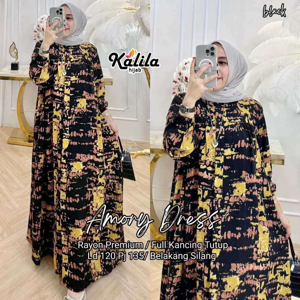 [jejehastore] amory dress by kalila rayon busui jumbo