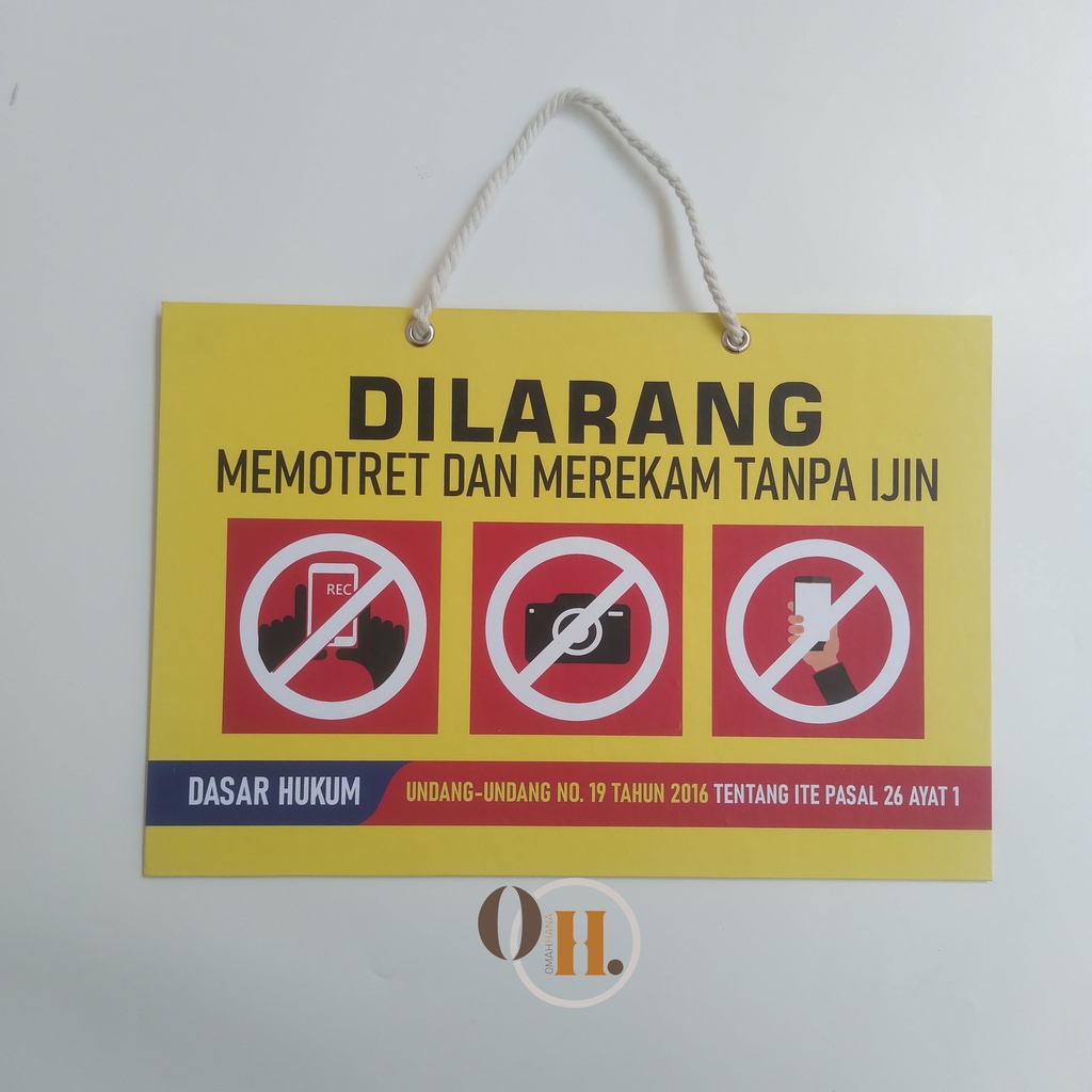 

Hard poster dilarang memotret sembarangan