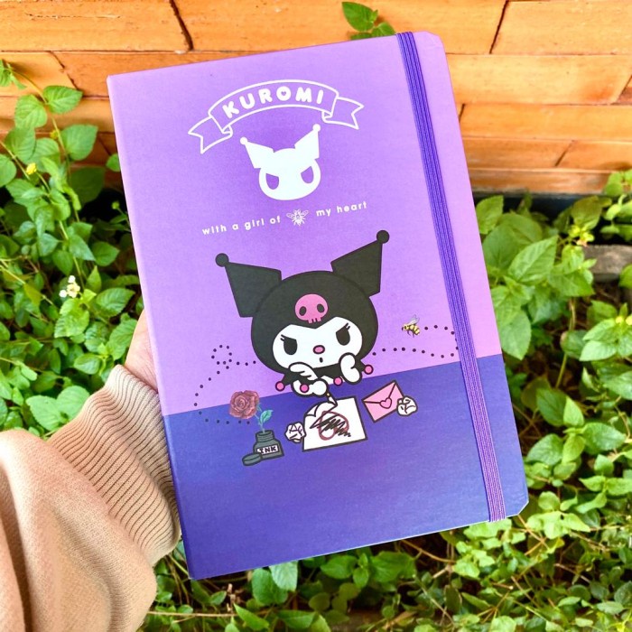 

Notebook Tali Sanrio Buku Tulis A5 Diary My Melody Kuromi Cinamoroll - KUROMI B