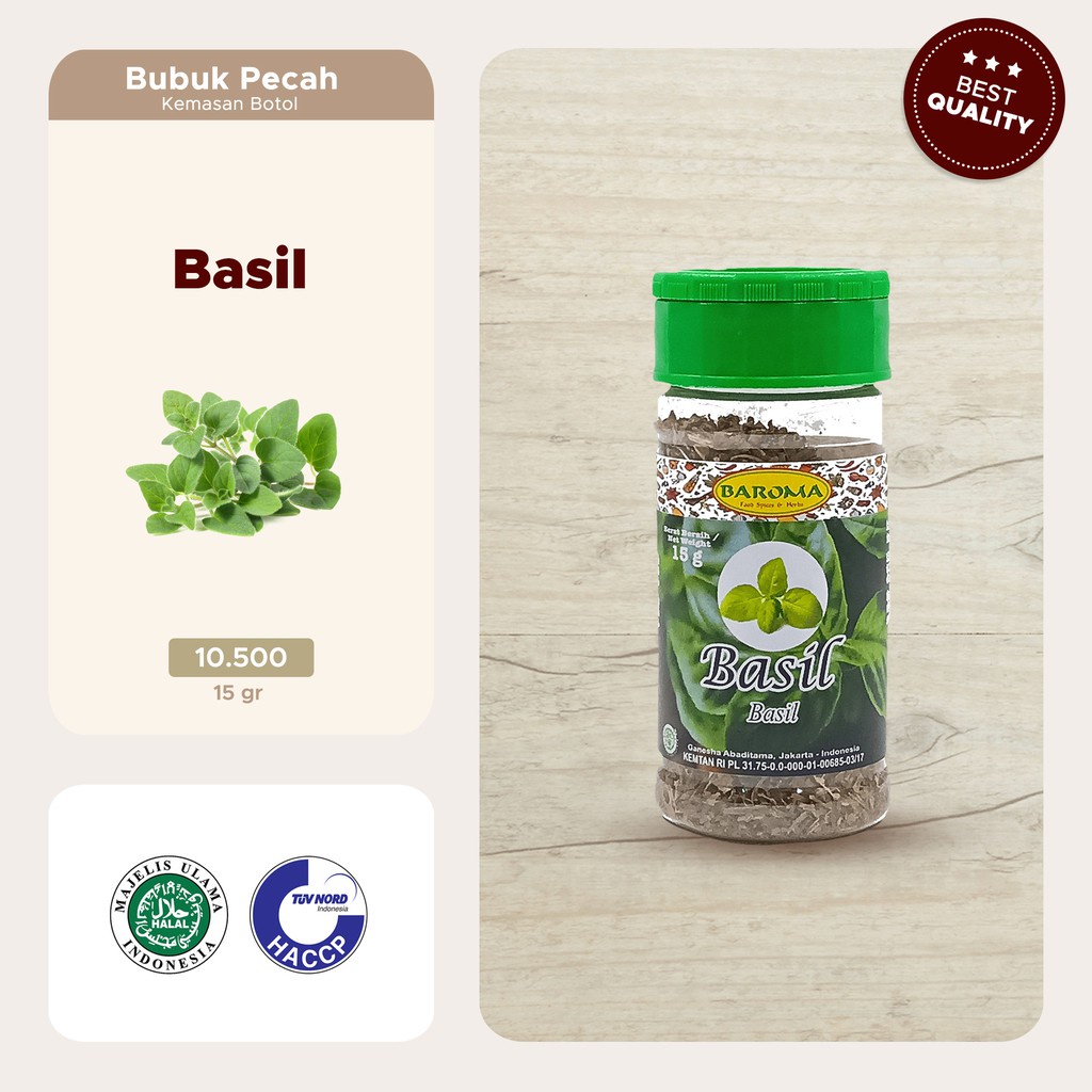 

Basil 15g - Baroma Bumbu Rempah -