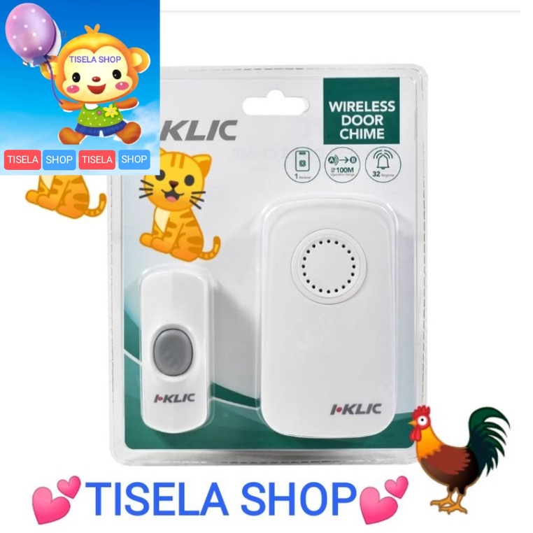 Bel Original i klic Wireles nirkabel bel pintu rumah