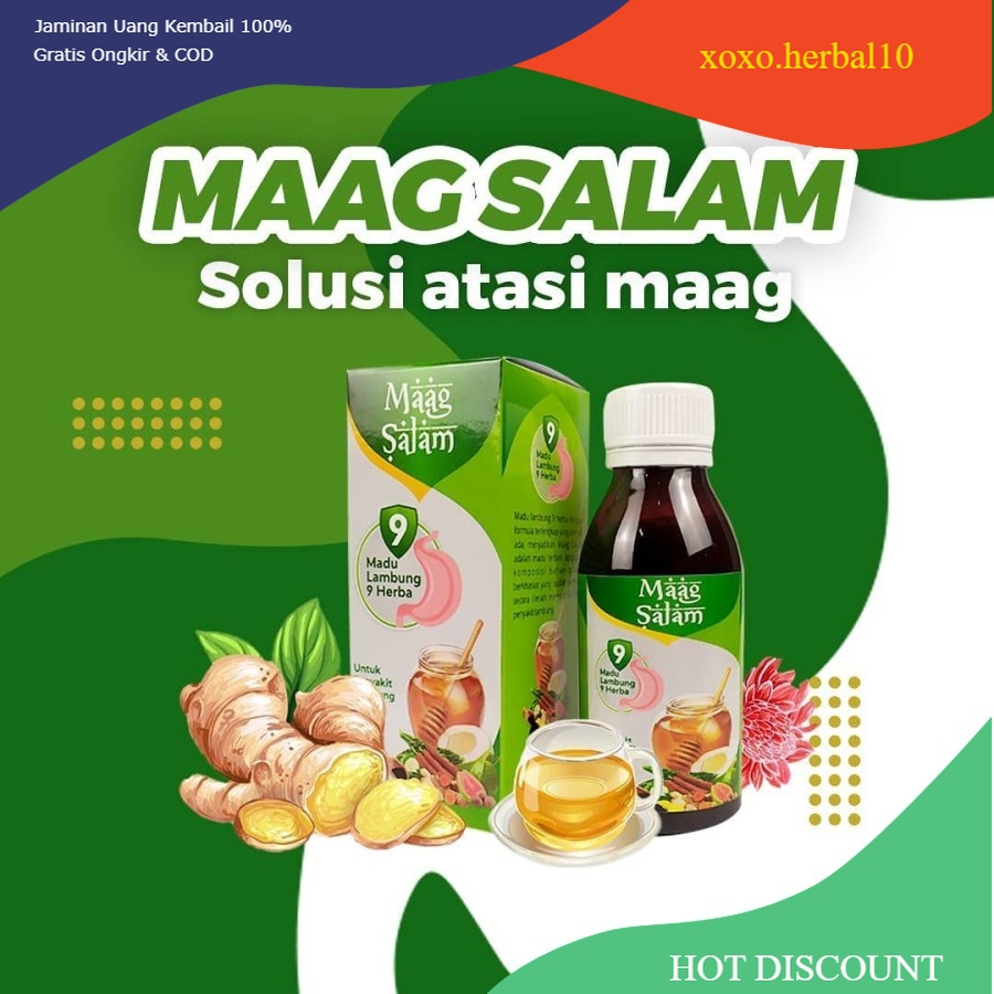 Original Maag Salam - Madu Maag Salam Magsalam Atasi Masalah Sakit Maag & Nyeri Asam Lambung dalam H