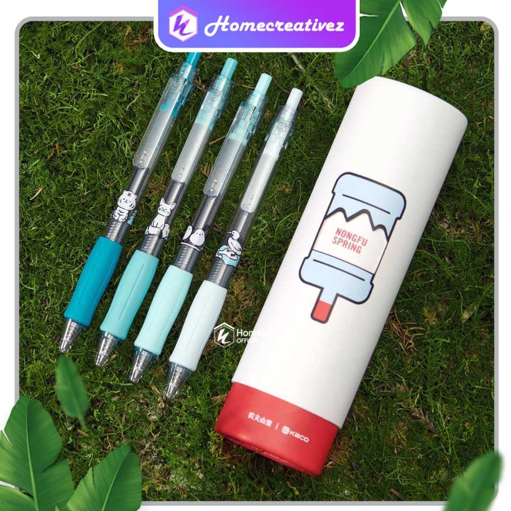 

Kaco Keybo Pulpen Gel Pen Tinta Biru NONGFU SPRING 4 PCS with Refill - KC4