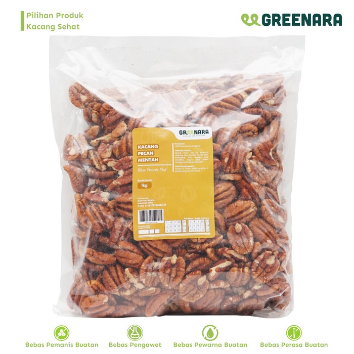 

[KUALITAS TERBAIK] Kacang Pecan Mentah 1kg / Raw Pecan Nuts Termuarah