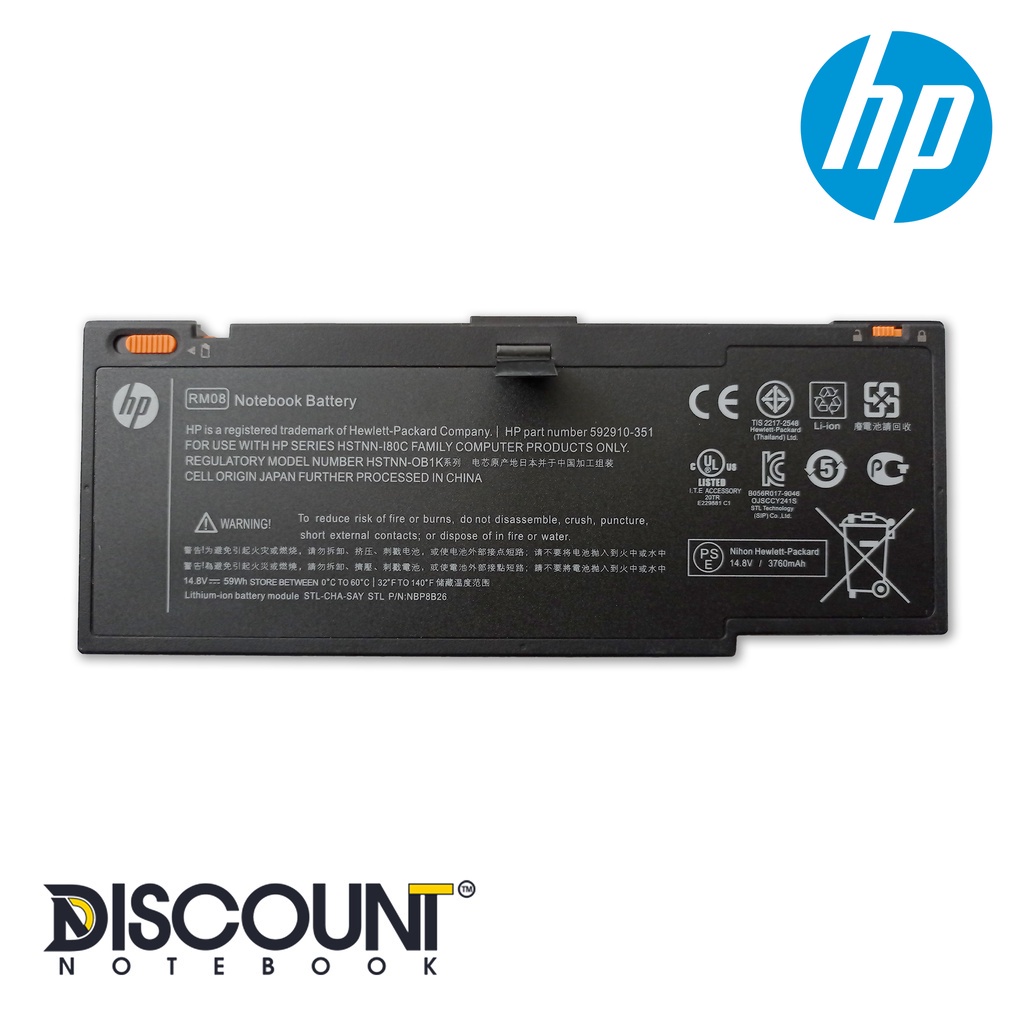 BATERAI ORIGINAL BATRE BATTERY HP Envy 14-1000, 14-2000 (RM08) (8 CELL)