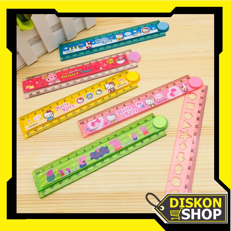 

Diskon Shop - S6136 Pengukuran Anak / Penggaris Lipat Plastik Anak / Penggaris Lipat 30 CM / Ruler Fancy Karakter Lucu