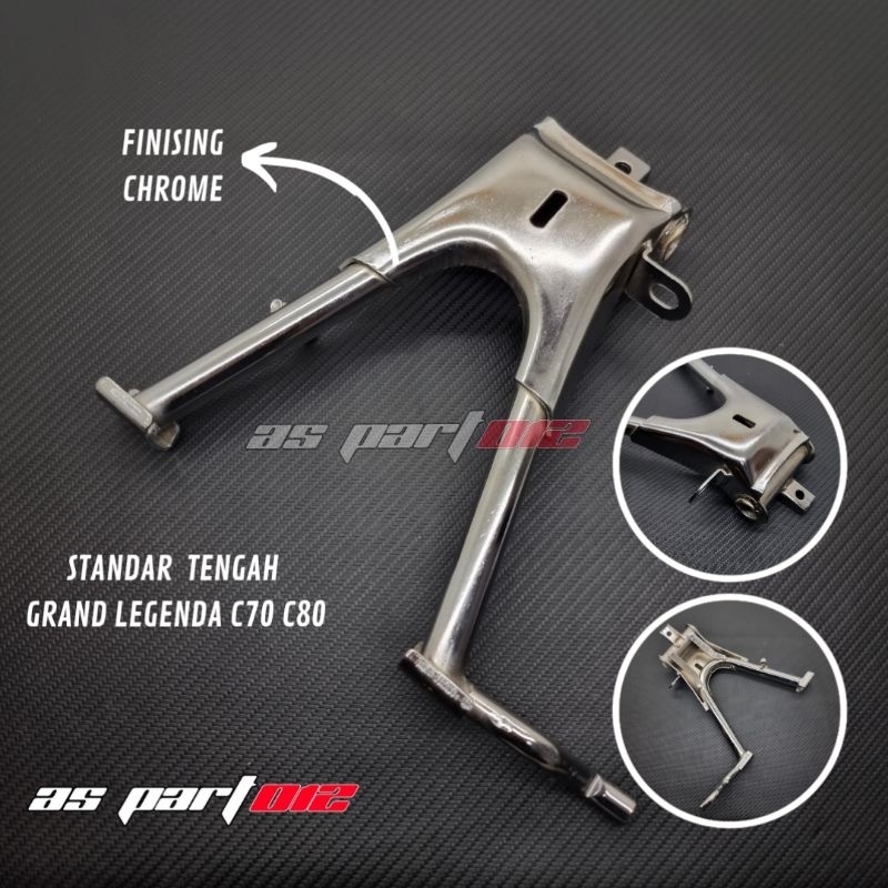 JAGANG STANDAR TENGAH CHROME HONDA GRAND LEGENDA C70 C80 BAHAN TEBAL HIGH QUALITY