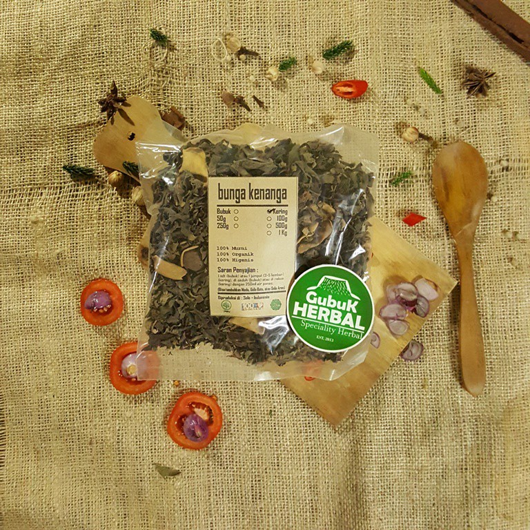 

BUNGA KENANGA KERING 1 KG / Cananga Odorata / JAMINAN MURNI / DIPETIK DARI TUMBUHAN SEGAR & DIKERINGKAN DI TEMPAT BERSIH