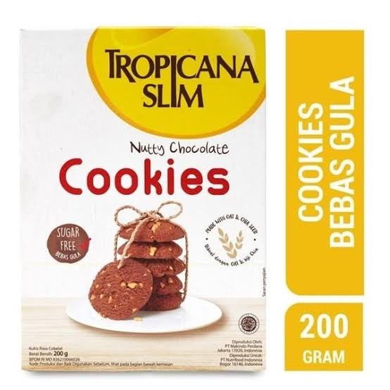 

TROPICANA SLIM Nutty Chocolate Cookies Sugar Free 200 gr
