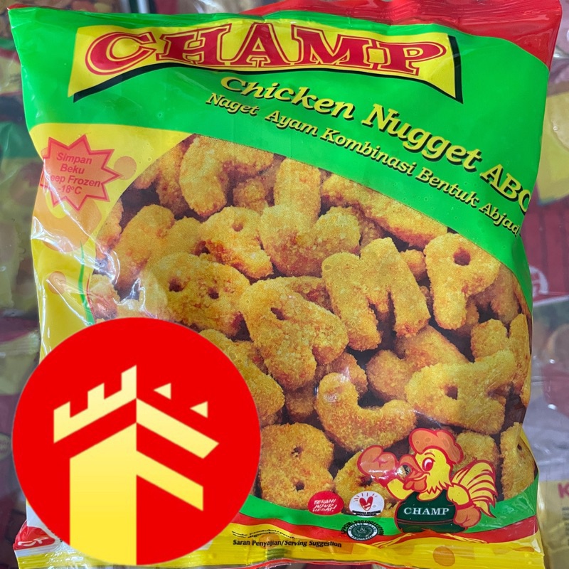 

CHAMP CHICKEN NUGGET ABC 250 GR NAGET AYAM BENTUK ABJAD