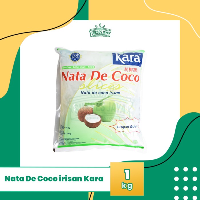 

Nata De Coco Irisan Kara 1 Kg