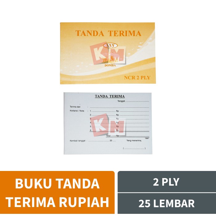 

Buku Tanda Terima Rupiah Rp Uang Rangkap 2 Ply 333 Isi 25 Lembar NCR