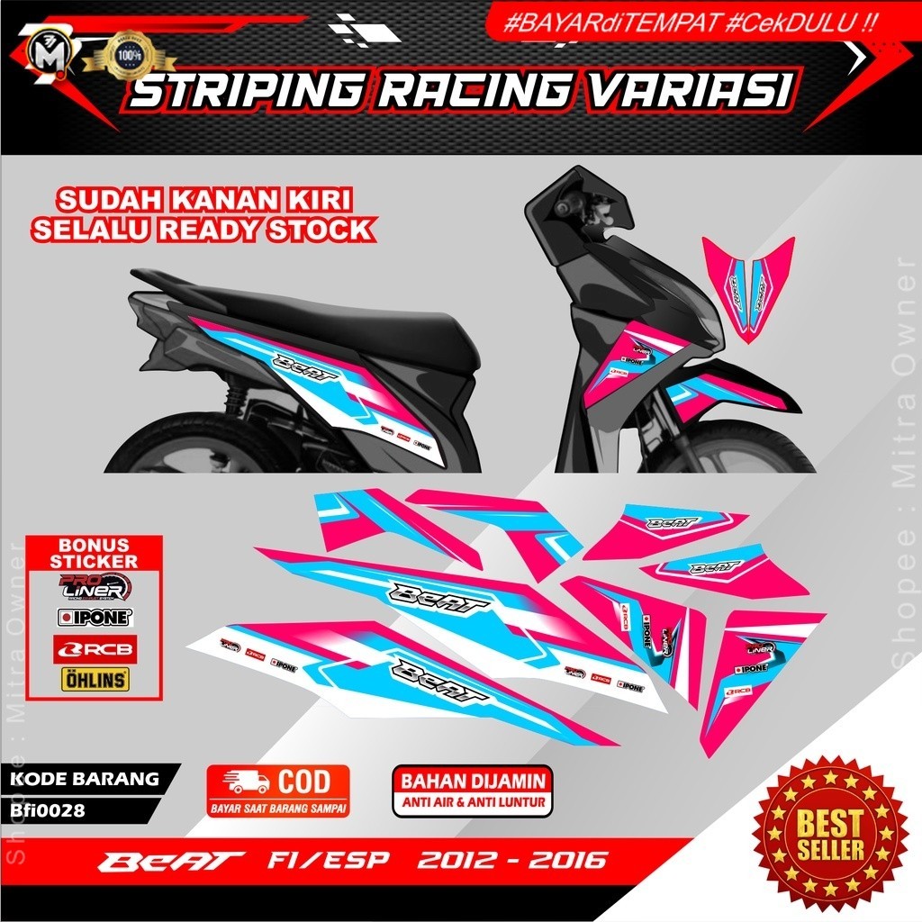 STRIPING BEAT FI ESP/ STRIPING BEAT/ STIKER BEAT FI ESP/ STRIPING BALAP BEAT FI ESP/ DECAL BEAT FI E