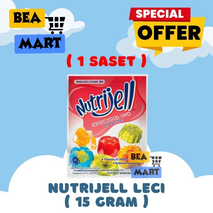 

Nutrijell Leci 15 gr | Agar Agar Lychee Jelly Powder Instant 15gr