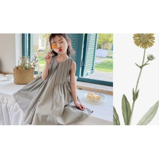 Dress  Baju Kekinian Pakaian Anak Perempuan Simple Modis Lusiana Usia 5 6 7 8 Tahun Terusan Anak Cew