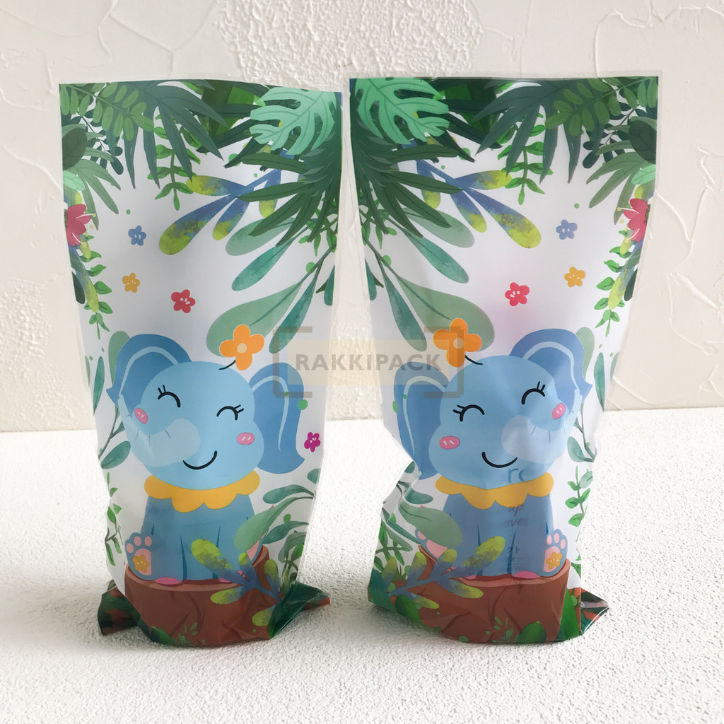 

plastik goodie bag ultah ulang tahun motif gajah
