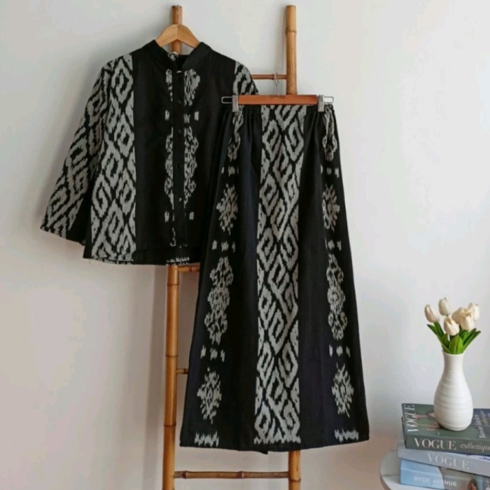 setelan blus& rok  set tenun wanita batik kalimataya namaser sp