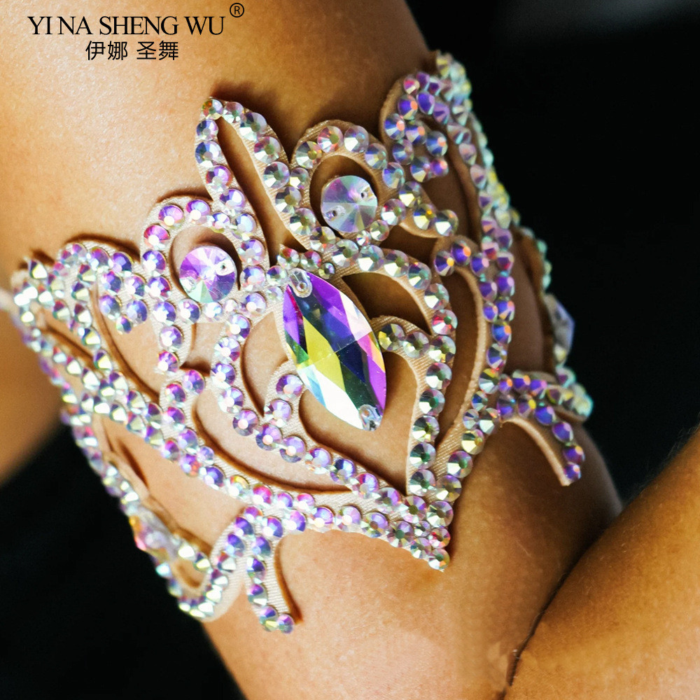 

Belly Dance Bracelet High-end Elegant Female Adult Exquisite Dance Performance Colorful Rhinestone Accessories Armband Armlet