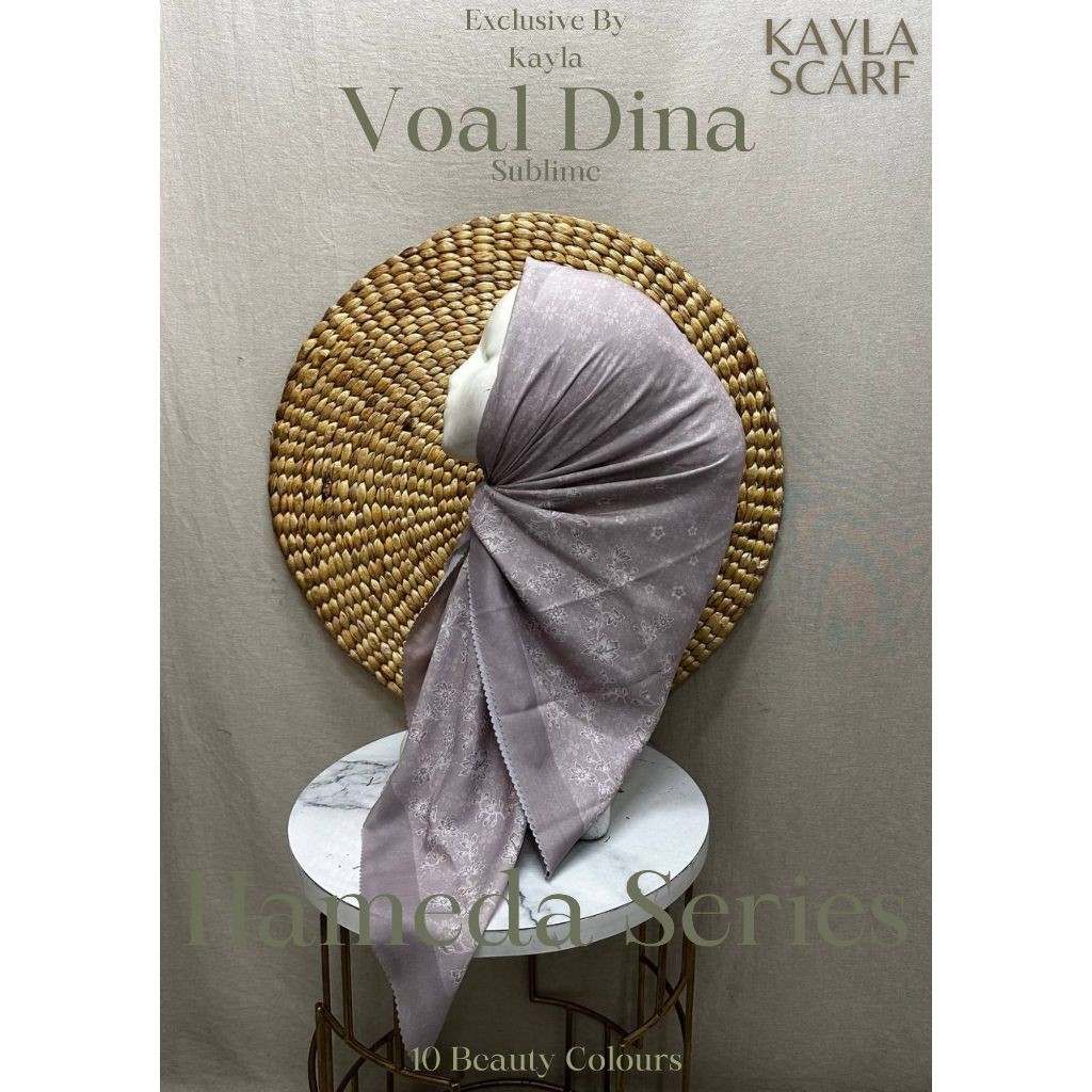 Voal Dina Sublime - Hijab Motif Cantik Terbaru / Hijab Motif Digital Print Voal Dina / Kerudung Moti