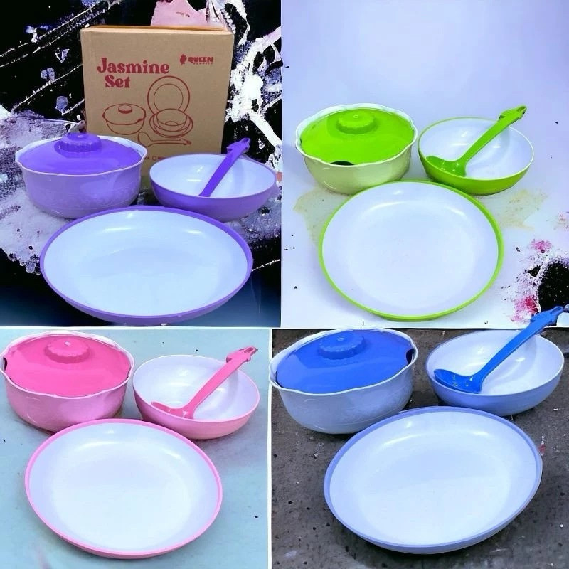 LOTUS SET PRASMANAN (MANGKOK PIRING CENTONG)