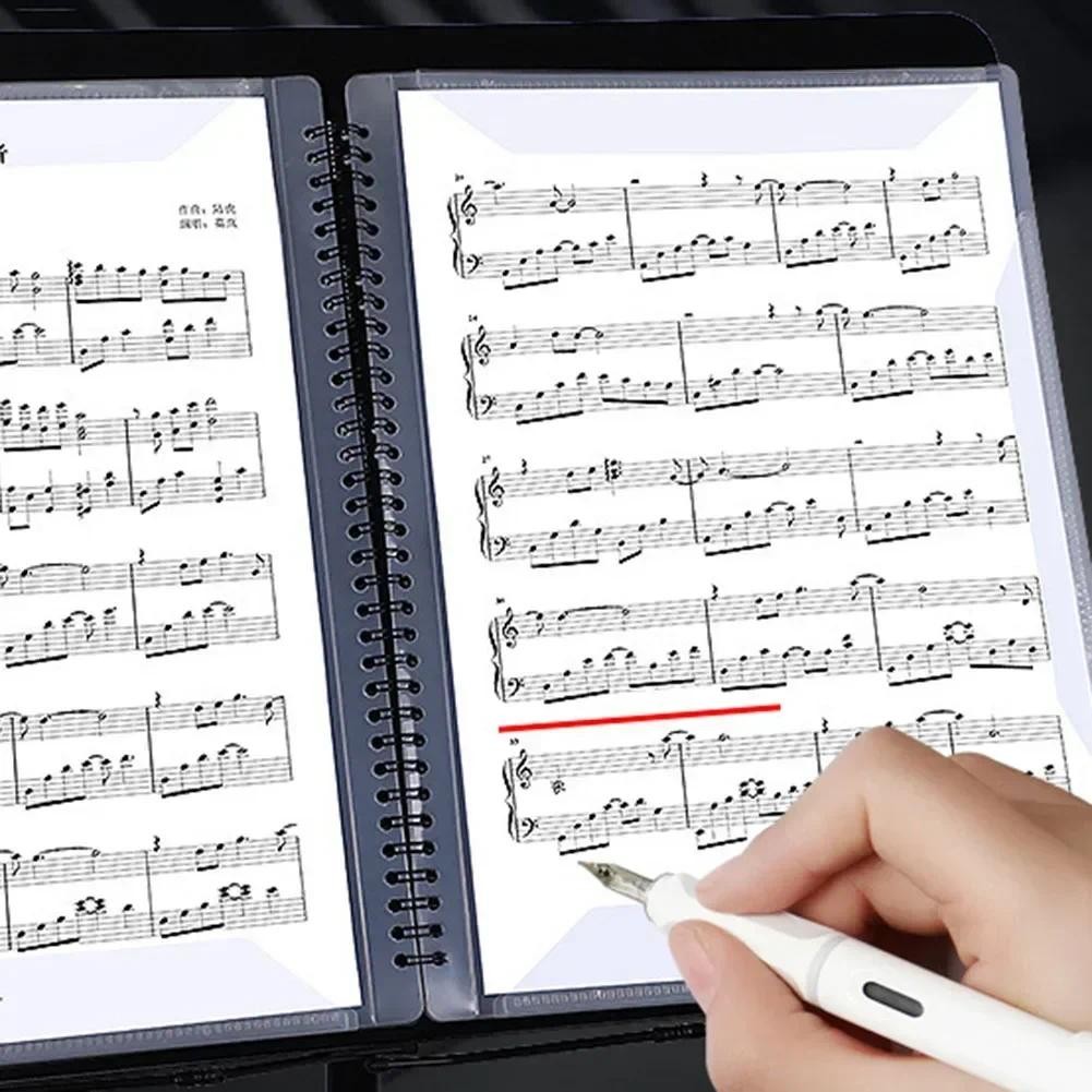 

Flexible 40 Pages Piano Music Score Folder A4 Music Book Clip Sheet Note Folder Piano Paper Sheets Music Binder For Practice