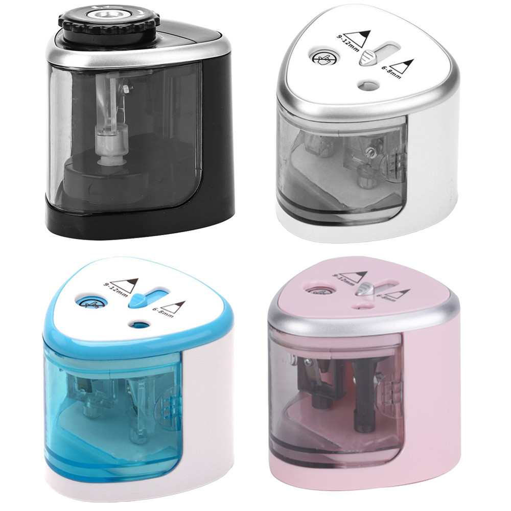 

Hot Electric Auto Pencil Sharpener for School Students, Helical Steel Blade Sharpener Colored Pencils for Kids Adults Stationery