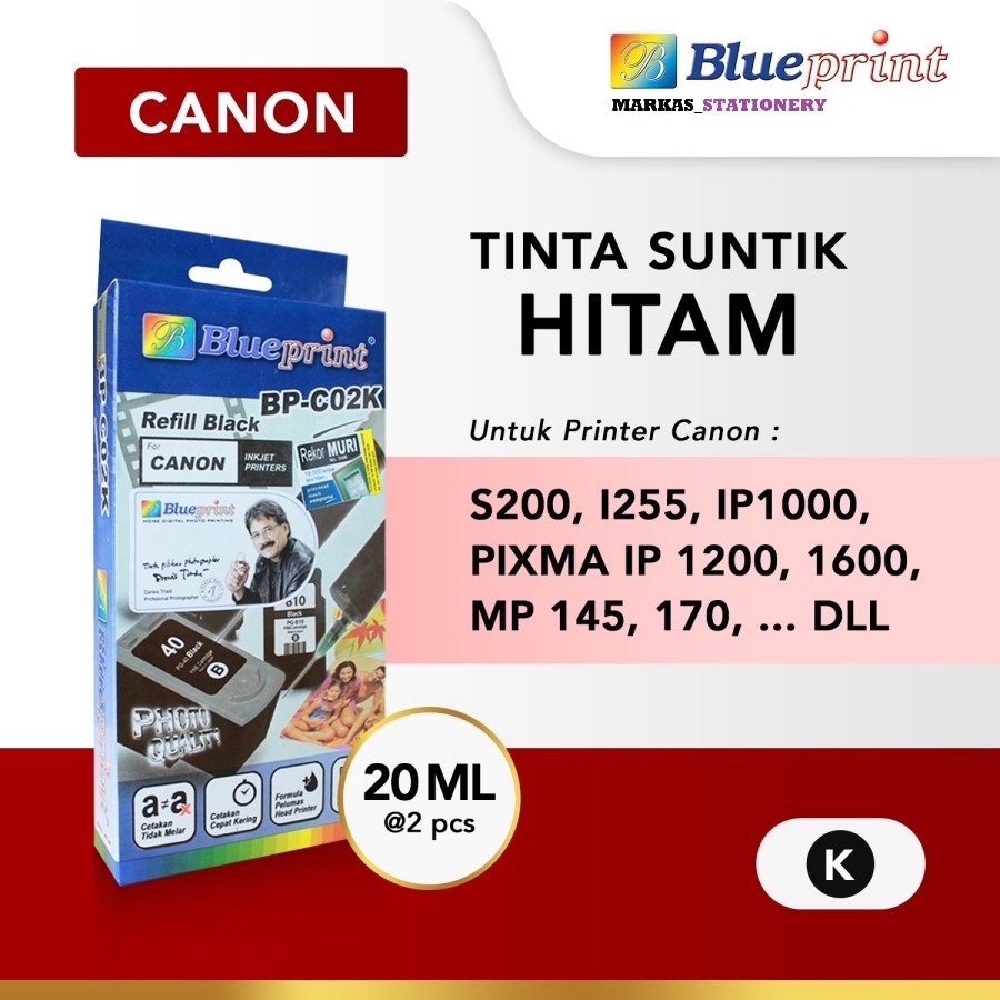 Tinta Suntik / Tinta Refill Canon BLUEPRINT For Printer Canon Black