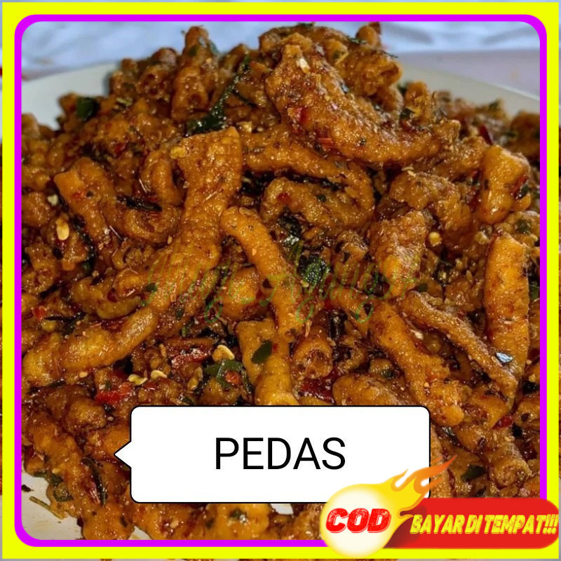 

1 kilogram usus krispy pedas daun jeruk