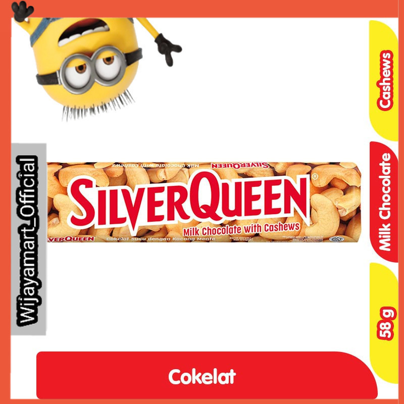 

SilverQueen Cokelat Susu Batang Cashew 58 g