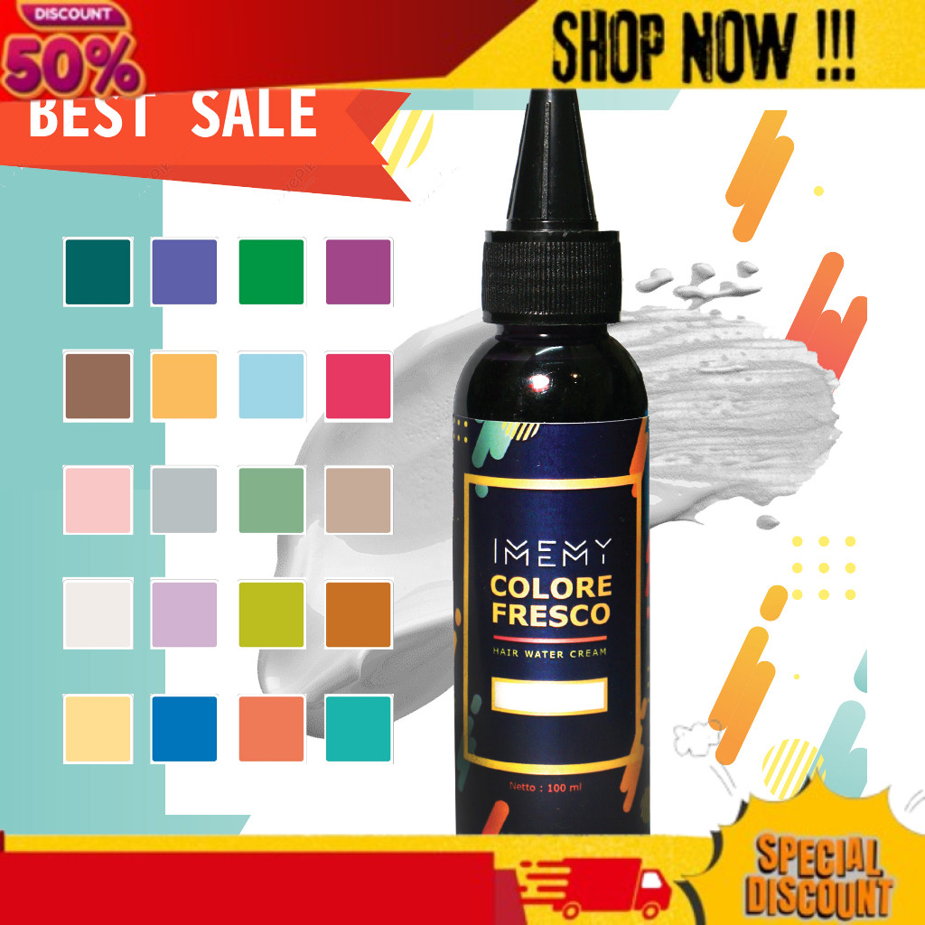 PROMO COLORE FRESCO semua warna cat rambut hair color cream cat pewarna gray abu-abu ash brown pink 