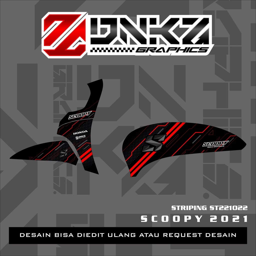 Stiker Scoopy New 2021 Decal Striping Scoopy 2021 Premium Racing Scoopy 2021 ST2210221