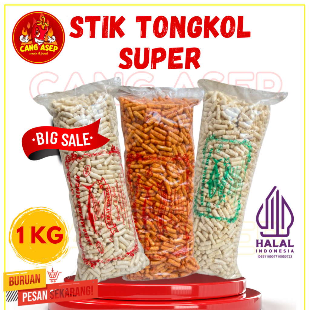 

STIK TONGKOL SUPER 1KG - Makanan Ringan Cemilan Snack Food gurih pedas balado